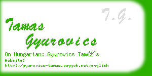 tamas gyurovics business card